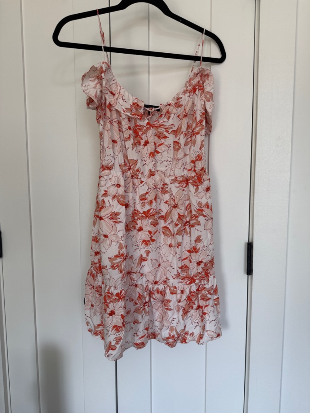 FloralSundress in Coral and White